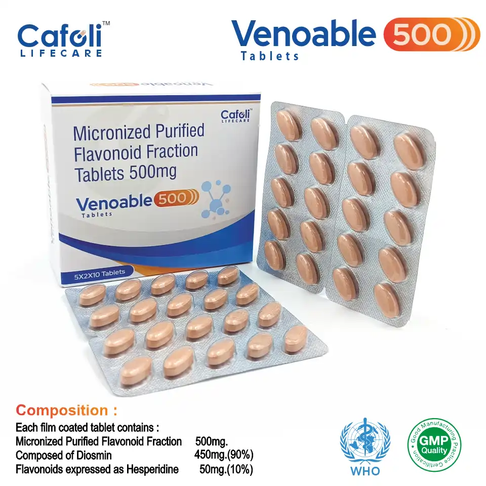 Micronized Purified Flavonoid Fraction 500mg Tablet in PCD Pharma Franchise